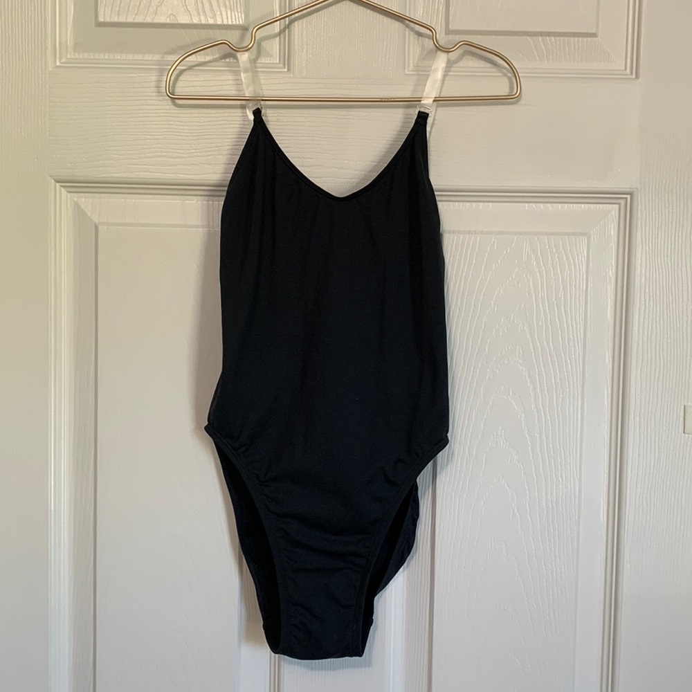Capezio Ballet Dance Leotard w/clear Straps - Girls